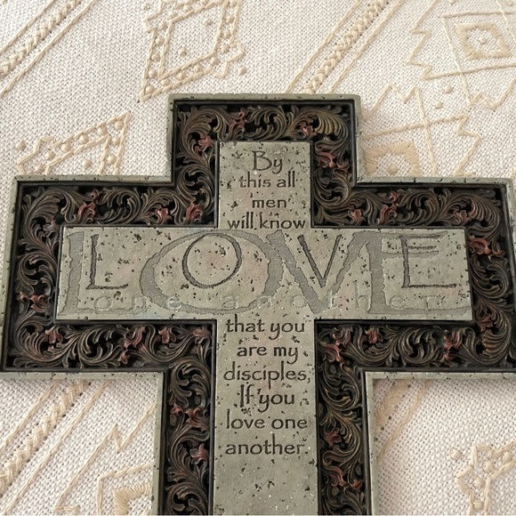 Decorative Cross Wall Art with Inspirational Quote - Picture 7 of 15